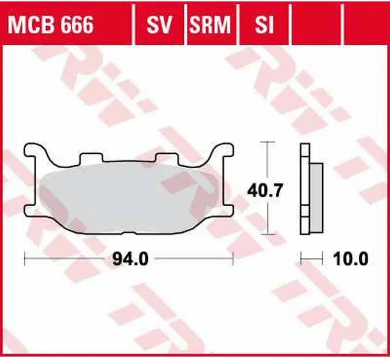 MCB666SV Bremsbelag Yamaha SR TDR TZR XV Virago XVS FZ6 XJ XJ6 MT-03 XV XVS