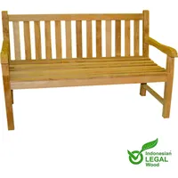 Mojawo Gartenbank, Teakholz 120x90x65cm aus Plantagenanbau Sitzbank Teak