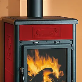 La Nordica-Extraflame La Nordica Holzofen | Rossella R1 5.0 Liberty | Keramik Bordeaux | 9 kW