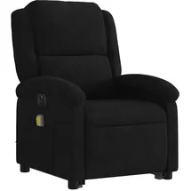 vidaXL Massagesessel mit Aufstehhilfe Samt 144,5 x 82 x 0 cm Schwarz elektrisch