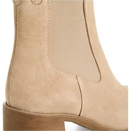 TAMARIS Damen Chelsea mit Blockabsatz Leder, beige, 41 EU