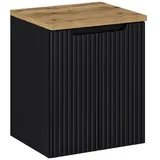 ROYAL24_MARKT Waschbeckenunterschrank - Nova Black N BM120 - mit Arbeitsplatte in drei Größen erhältlich (Waschbeckenunterschrank, 2-St., Premium - Nova Black N) Modern – Fein – Exzellent. schwarz 50 cm