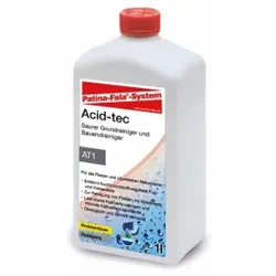 Patina-Fala® Acid-tec Grundreiniger sauer, Bauendreiniger für alle Fliesen, Feinsteinzeug und säurefesten Natursteine, 1 Liter - Flasche, AT1