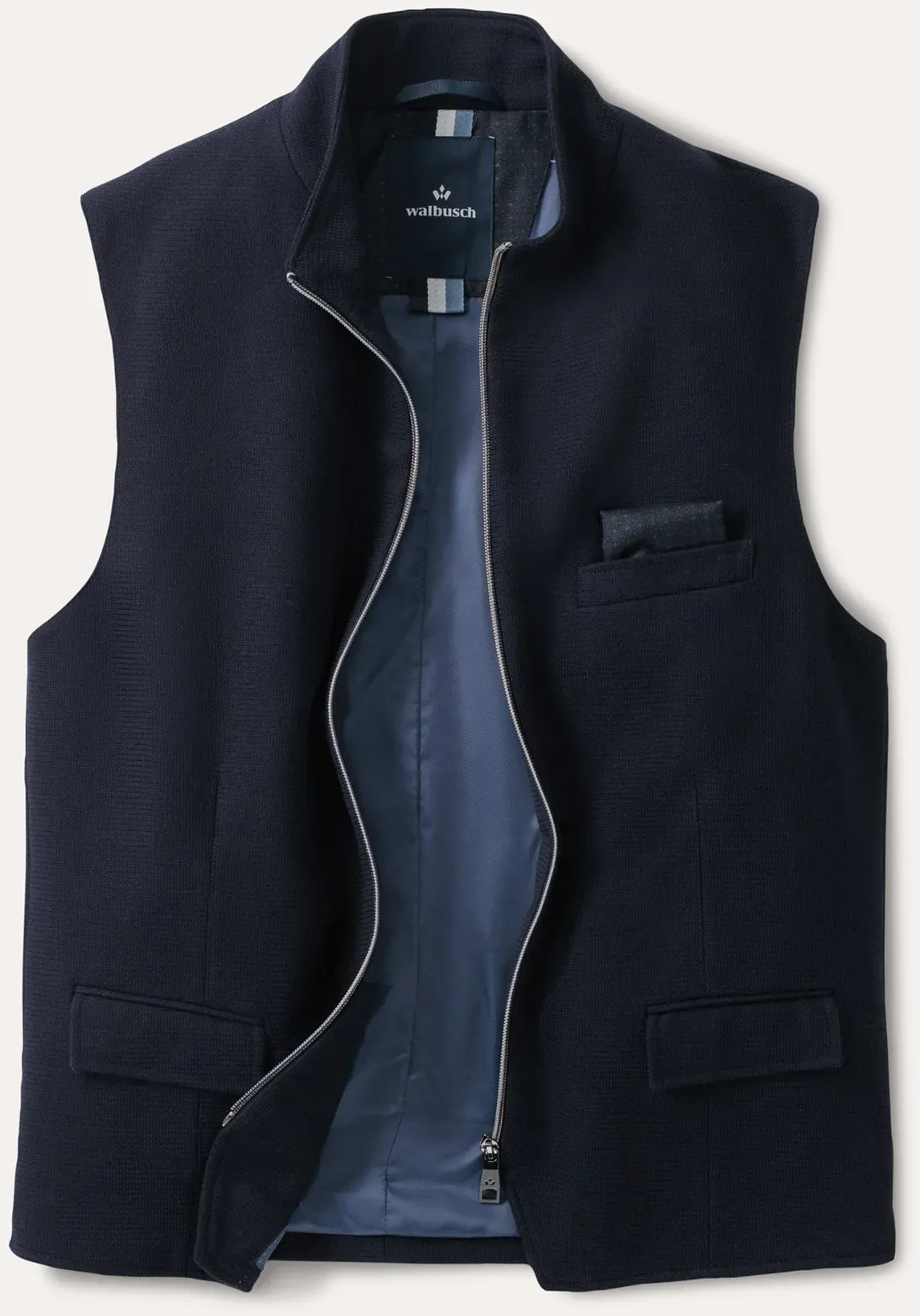 Walbusch Herren Komfort Weste Everyday Blau noch offen: Muster