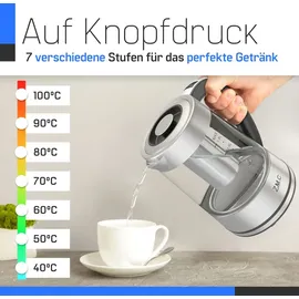 ZMC Wasserkocher mit Temperaturwahl 1,8 l