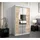 abiks möbel Schwebetürenschrank MADRYT 120 x 200 x 62 cm Weiß