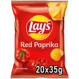 Lay's Red Paprika - Knusprig gewürzte Kartoffelchips für eine gelungene Party - 20 x 35g