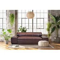 Super lange Echtleder Sofa Rindsleder Leder Couch mit Bettfunktion Ledersofa