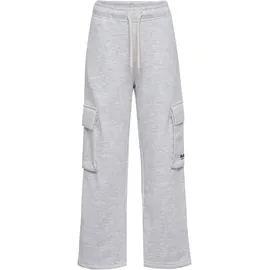 hummel Verstellbare Taille Hose hmlJR Loose Wide Leg Cargo Jogginghose Kinder 2010 - light grey melange 104