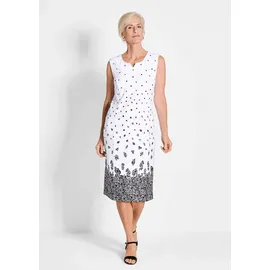 GOLDNER Etuikleid Midi Blumenprint Schwarz/Weiß 40