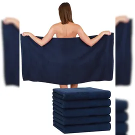 Betz Duschtuch Set 70 x 140 cm dunkelblau 6-tlg.