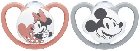 Nuk Space Disney Baby Silikon-Schnuller 0-6 Monate Minnie 2 Stück