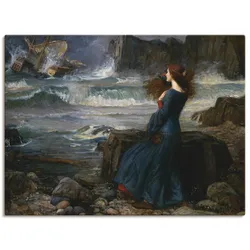 Artland Leinwandbild »Der Sturm I«, Frau, (1 St.), auf Keilrahmen gespannt Artland Farbe Bild(er): blau