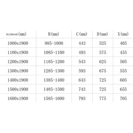 Mexen Omega Duschtür 130 x 190 cm 825-130-000-01-00