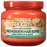 Garnier Fructis Schadenlöscher Pro-Keratin+ Hair Bomb Maske gegen Haarschäden, Für weniger Spliss und kräftigere Längen, Mit Amla-Öl und Repair Komplex, Deep Repair, 320 ml