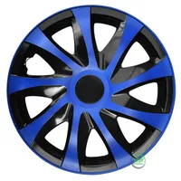 J&J AUTOMOTIVE | 14" Radkappen Radzierblenden 4er Set 14 Zoll Blau-Schwarz Draco CS, Radabdeckung, Radkappen, Zierblenden, Felgen