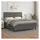 vidaXL Boxspringbett mit Matratze Grau 180x200 cm Kunstleder