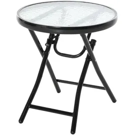 modfu Gartentisch Klapptisch Ø45 x 50 cm Schwarz