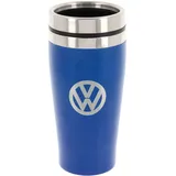VW Collection BRISA VW Collection - Original Volkswagen Isolierter Edelstahl Thermo-Becher (Doppelwandig/450ml/Blau)