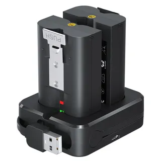 2 Batterien Und Ladestation für Ring Video Doorbell, 3.65V 6040mAh Akku kompatibel mit Video Doorbell 2/3/3+/4, Spotlight Cam Battery, Stick Up Cam(2/3Gen)