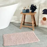 KARACA Bubbles Badevorleger, Chenille, Rosa, 50x80 cm - Ihr Badezimmer mit diesem eleganten und weichen Chenille-Vorleger in Rosa aufwerten, Maschinenwaschbar bei 30 Grad