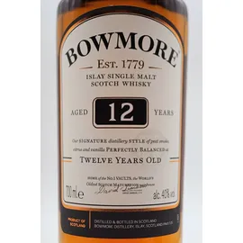 Bowmore 12 Years Old Islay Single Malt Scotch 40% vol 0,7 l Geschenkbox