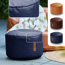 Green Bean Sitzhocker aus Kunstleder - Pouf mit EPS Perlen Füllung - 43x30 cm - perfekte Ergänzung zum Sitzsack - Sitzwürfel Hocker Poufs