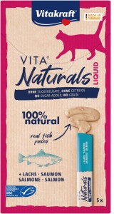 Vitakraft Vita Naturals Liquid kattensnack met zalm (5 st.)  11 verpakkingen