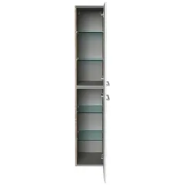 Fackelmann B.Style Hochschrank 30 x 162 x 31,6 cm Weiß/Grau Holz