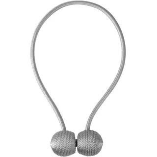 Przydasie Vorhangschnalle, Magnetische Vorhang-Raffhalter Clip Magnet Schnalle Schlaufenverschluss Gardinen Kordel, magnetische Vorhangband, Schnalle Vorhang Clip Deko Wohnaccessoire, Silbergrau