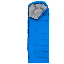 Intirilife Schlafsack geeignet für 15 - 20 Grad aus blauem Polyester - 200 x 70 cm - Hüttenschlafsack mit Tasche für Outdoor Aktivitäten