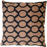 Mendler Deko-Kissen Kreise 45 x 45 cm Braun Schwarz