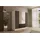 altdecor Kleiderschrank Nelia 200 x 200 x 51 cm Weiß/Schwarz/Artisan