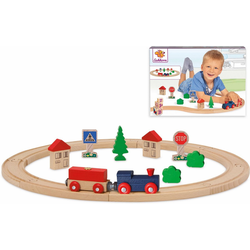 Eichhorn Spielzeug-Eisenbahn Kreis, 20-tlg., (Set, 20-tlg), aus Holz; Made in Europe bunt