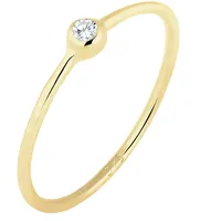 Elli PREMIUM Ring 375 Gelbgold Solitärring Zirkonia