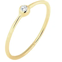 Elli PREMIUM Ring 375 Gelbgold Solitärring Zirkonia