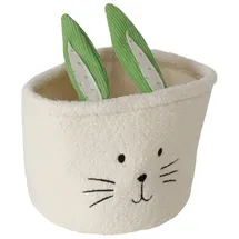 Boltze GRUPPE GmbH Babyspiegel Korb aus Stoff, für Kleinigkeiten NIKKEL mit Hasenmotiv beige