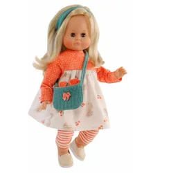 Schildkröt-Puppen Puppe Schlummerle 37 cm blonde Haare, blaue Schlafaugen, Mäuschenkleidung