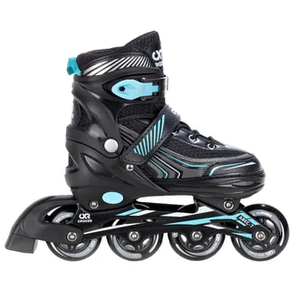 Croxer Optima Inline Skates Inliner für Kinder Erwachsene verstellbar (Black/Mint, 35-38 (21cm-23cm))