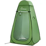 Wolfwise Faltzelt Pop-Up Duschzelt Camping & Umkleidezelt mit Boden – Silberbeschichtet, Personen: 1 grün