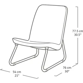 KETER Rio Gartengarnitur 3-tlg. weiß 218155