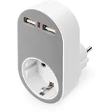 Digitus Universal Steckdosen Adapter 2 x USB-A
