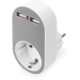 Digitus Universal Steckdosen Adapter 2 x USB-A