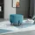 Homcom Fußhocker Fußstütze Gepolstert Polyester Stahl 44,5 x 44,5 x 41,5 cm - HOMCOM