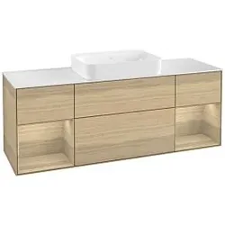 Villeroy und Boch Finion Waschtischunterschrank G741PCPC 160x60,3x50,1cm, Regale Oak Veneer, Oak Veneer