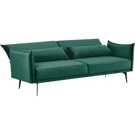 INOSIGN »TULARE, 204 cm, klappbarer 3-Sitzer mit verstellbarer Rückenlehne,« Schlaffunktion, Velvet-Samtvelours u. Webstoff