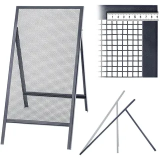 KADAX Durchwurfsieb, Durchwurfgitter aus Stahldraht, Gartensieb, Stahlsieb, Sandsieb, Rechteckiges Bausieb für Sand & Kompostsiebe & Erde & Steine (Maschenweite 0.8 * 0.8 cm)