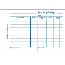 Avery Zweckform Buchungsbelege DIN A6 quer VE=50 Blatt