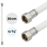 Tucai Flexschlauch DN8 IG/IG 3/8" -300mm Weiss Gebürsteter Stahl