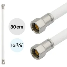 Tucai Flexschlauch DN8 IG/IG 3/8" -300mm Weiss Gebürsteter Stahl